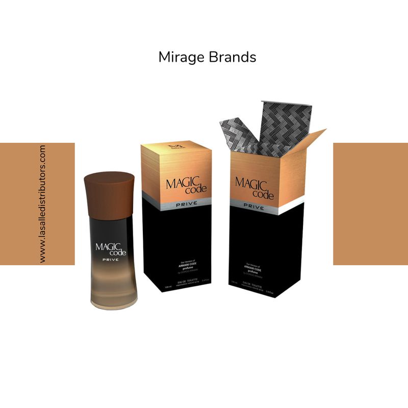 Mirage Brands 3.4 Oz EDT Spray - Magic Code Prive (Version Of Armani Code Profumo By Giorgio Armani)