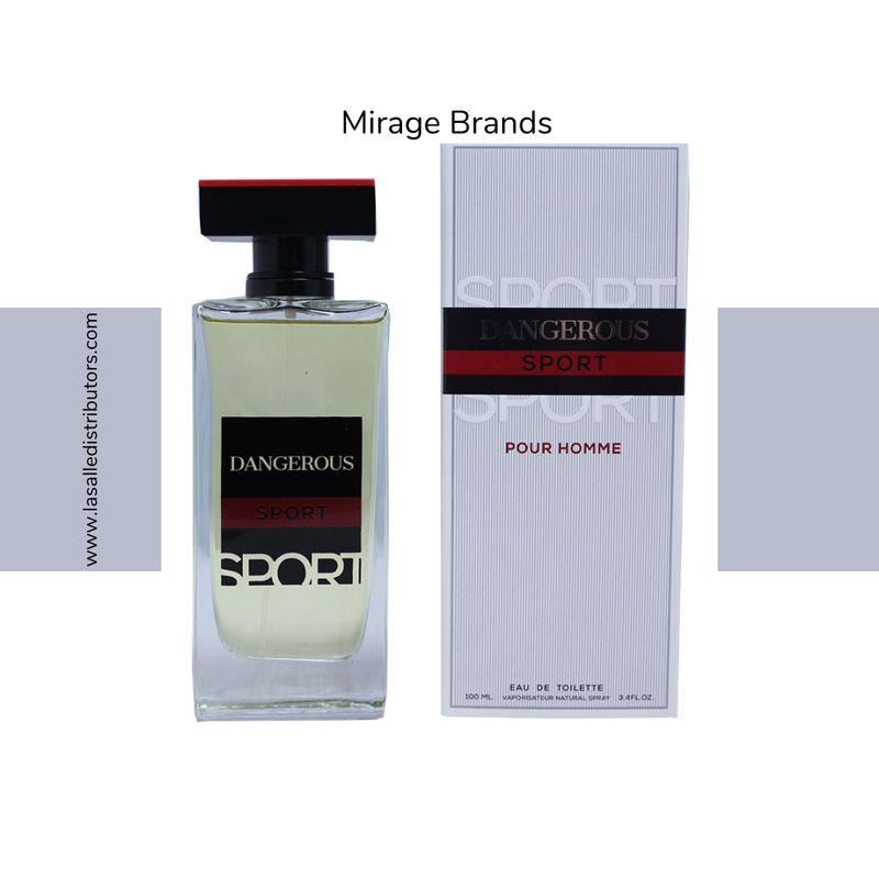 Mirage Brands 3.4 Oz EDT Spray - Dangerous Sport (Version Of Dior Homme Sport)