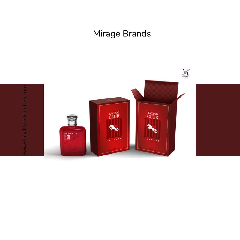Mirage Brands 3.4 Oz EDT Spray - Racing Club Red Intense (Inspired By Polo Red Eau De Perfum By Ralph Lauren)