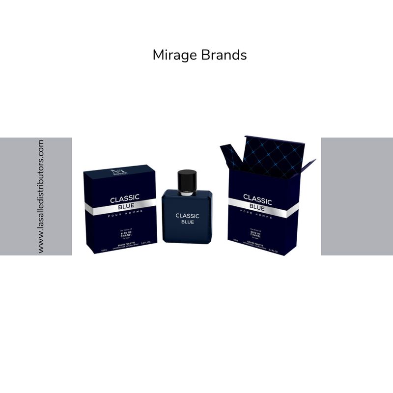 Mirage Brands 3.4 Oz EDT Spray - Classic Blue (Version Of Bleu De Chanel)