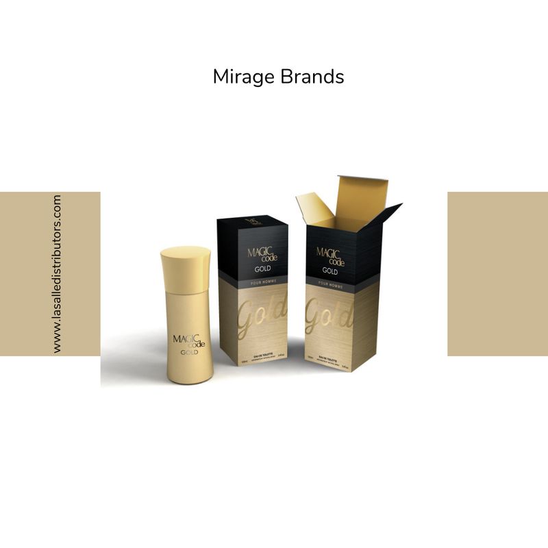 Mirage Brands 3.4 Oz EDT Spray - Magic Code Gold (Inspired By Armani Code Absolu Gold By Giorgio Armani)
