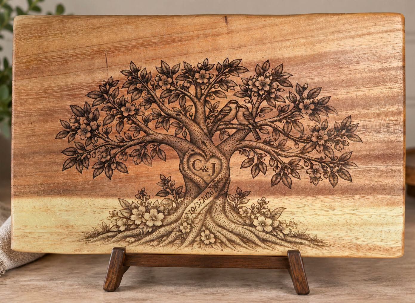 The Keepsake Board | Custom Engraved East Indian Walnut