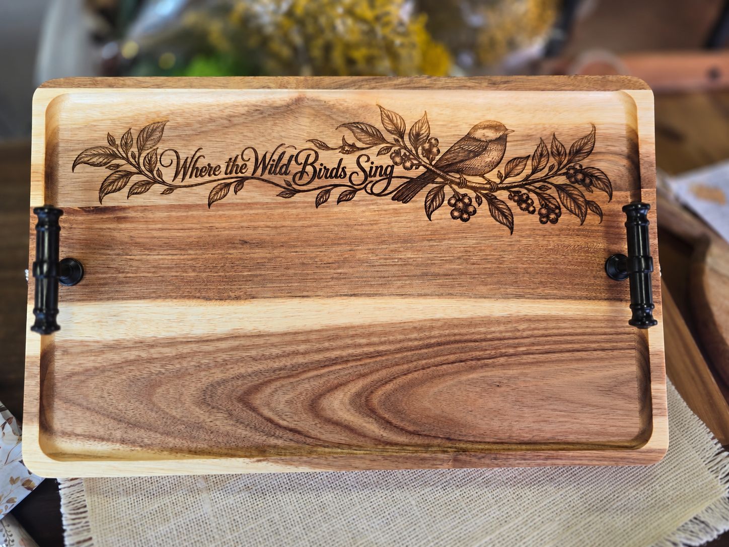The Serving Tray | Custom Engraved Acacia