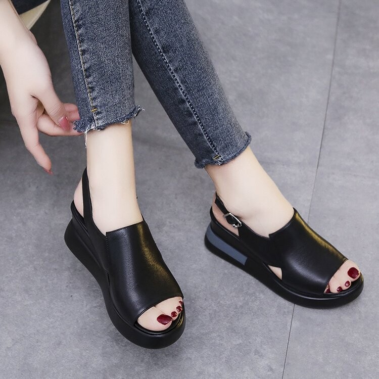 High Heel Wedge Sandals