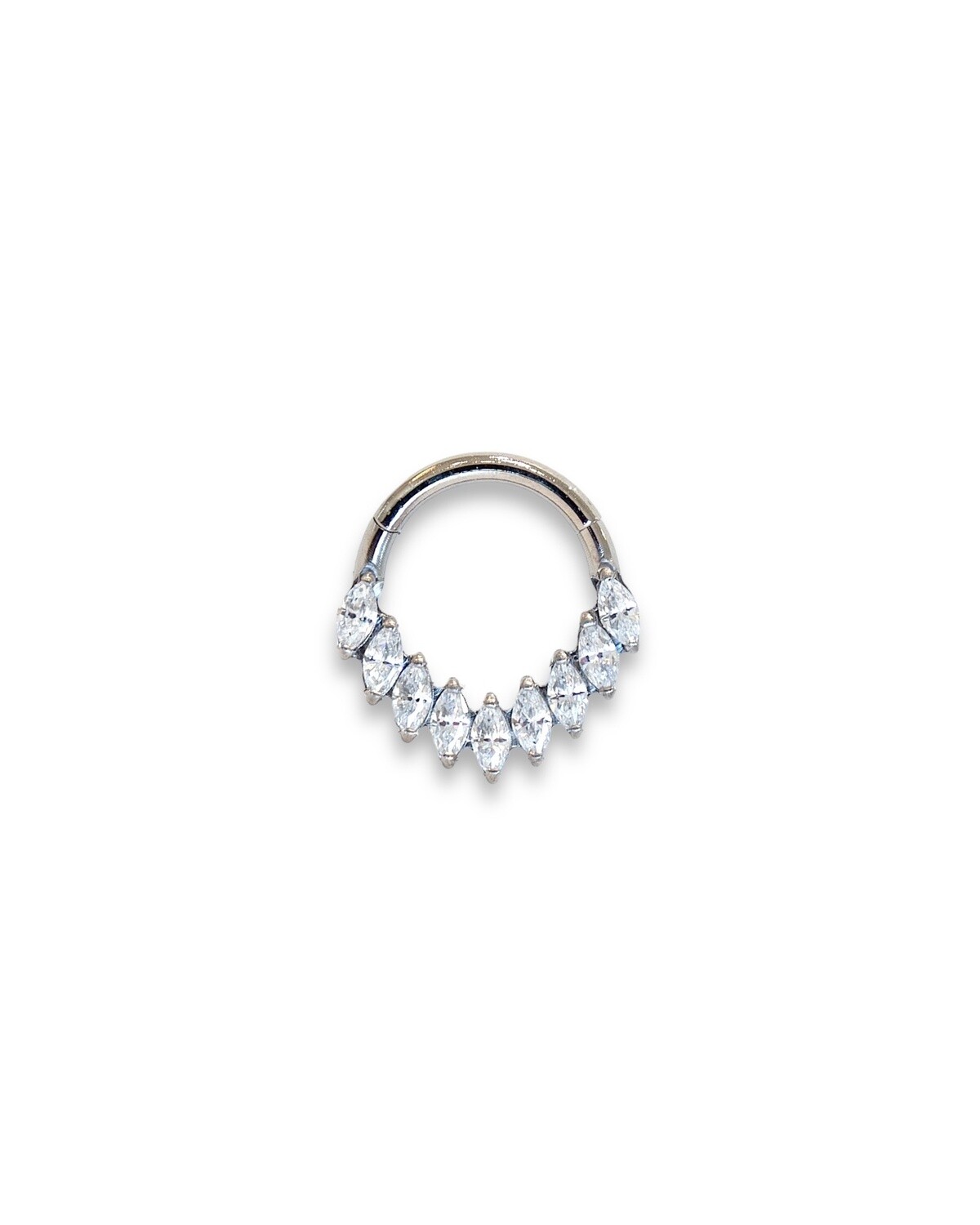 Say Less Ti, Gauge: 16g, Size: 5/16”, Stone: Clear Cz