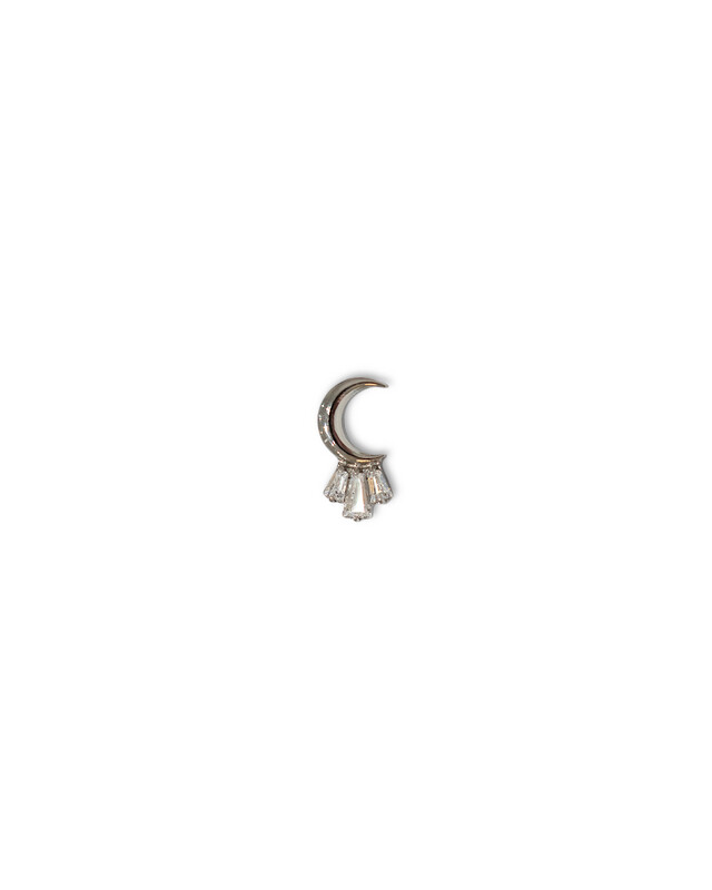 Ti Baguette Moon Cz