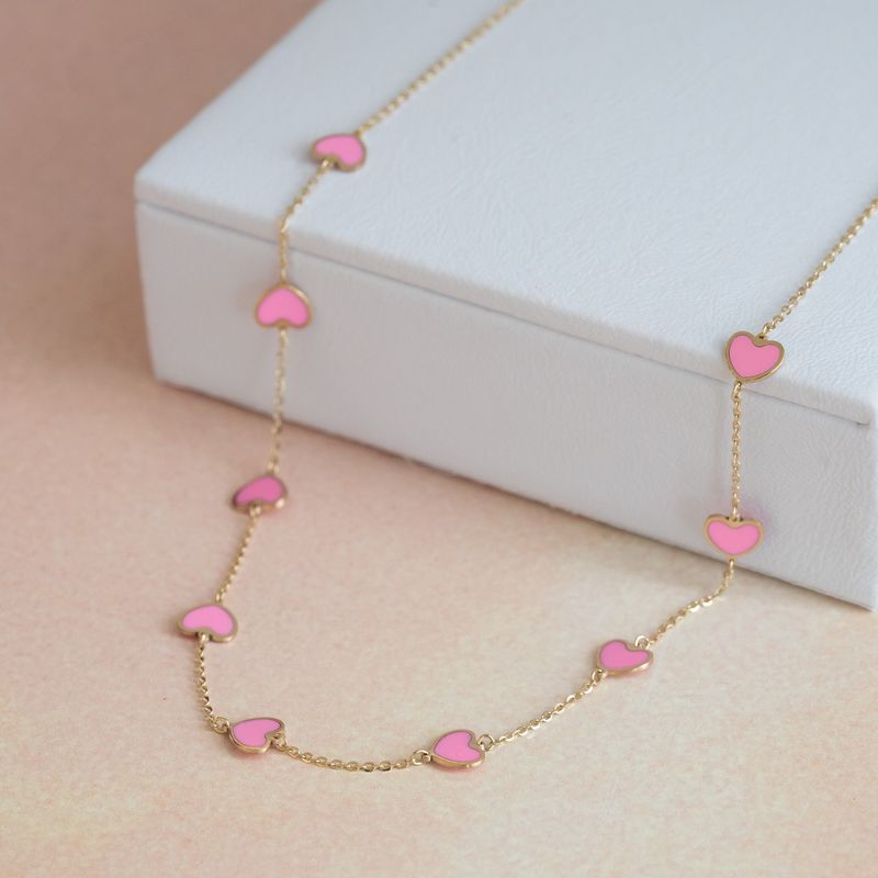 Heart of Gold Inlay Necklace