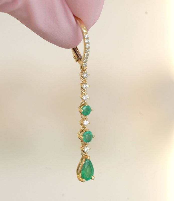 Emerald Cascade Hoops