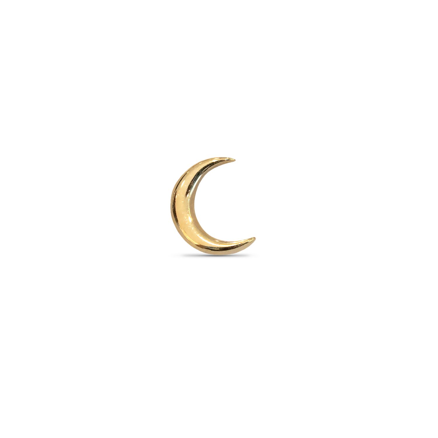 3D Moon, Gold: 14k Yellow