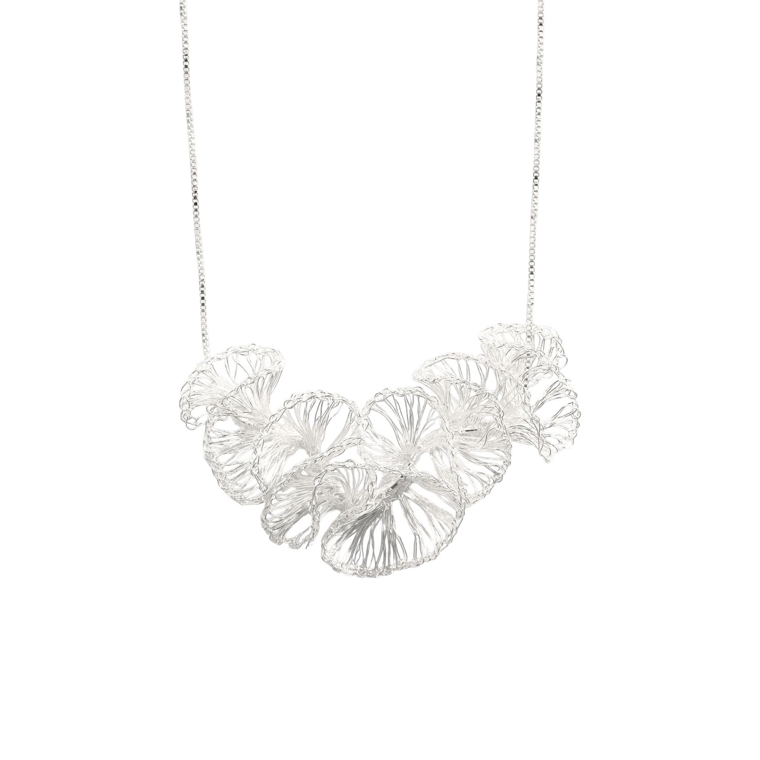 Curl Necklace, Metal: Silver Plated
