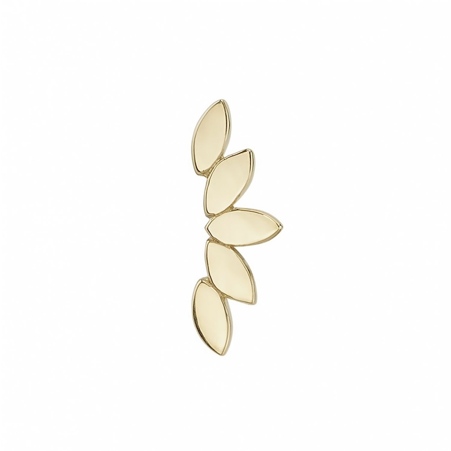 Flat Serenity, Gold: 14k Yellow, Type: 14g Threaded