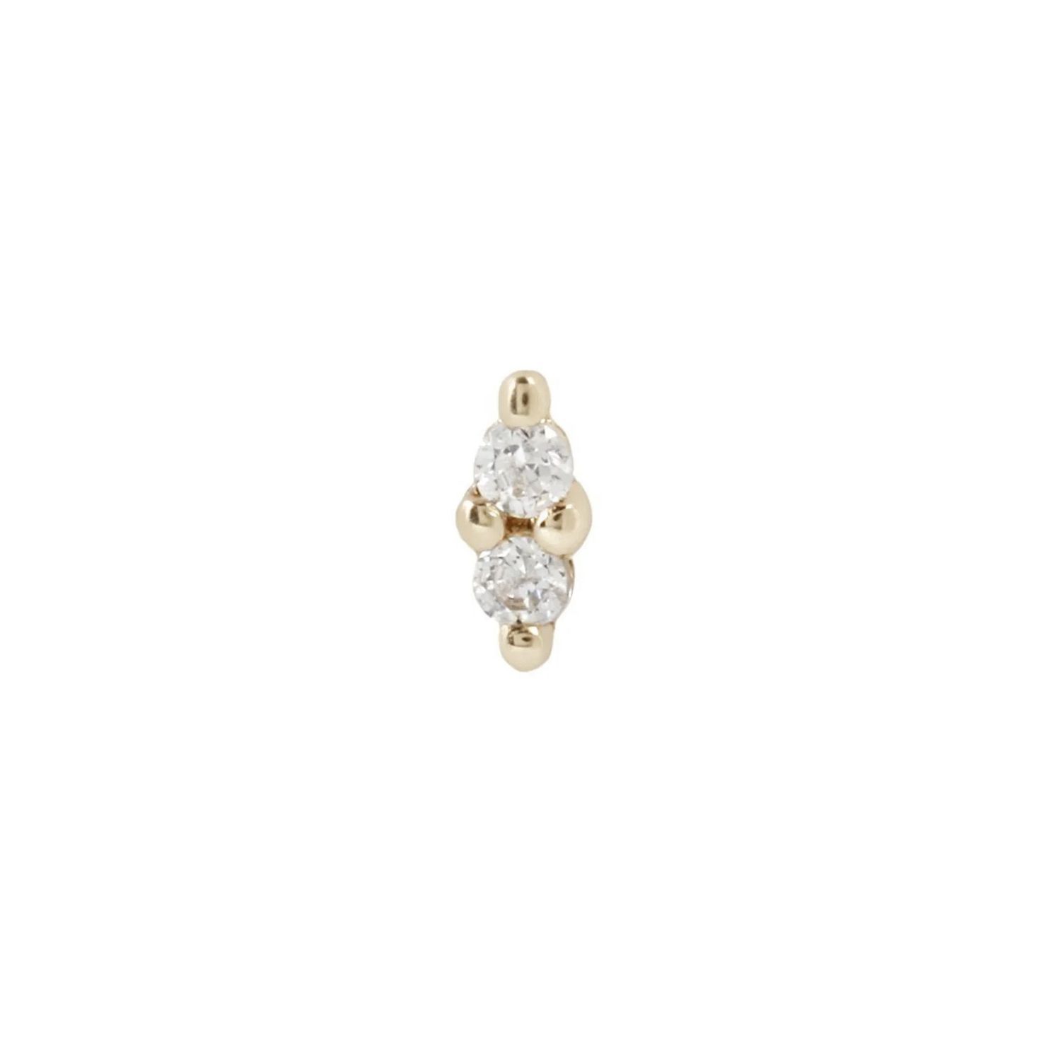 Mishka 2, Gold: 14k Yellow, Stone: Clear Cz