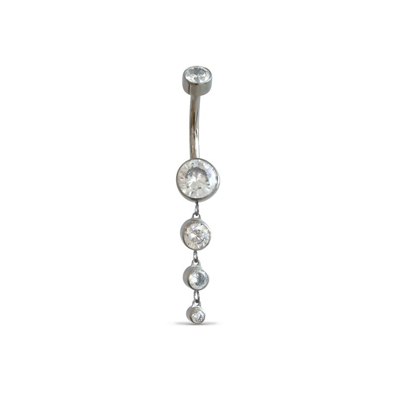 3 Gem Navel Dangle