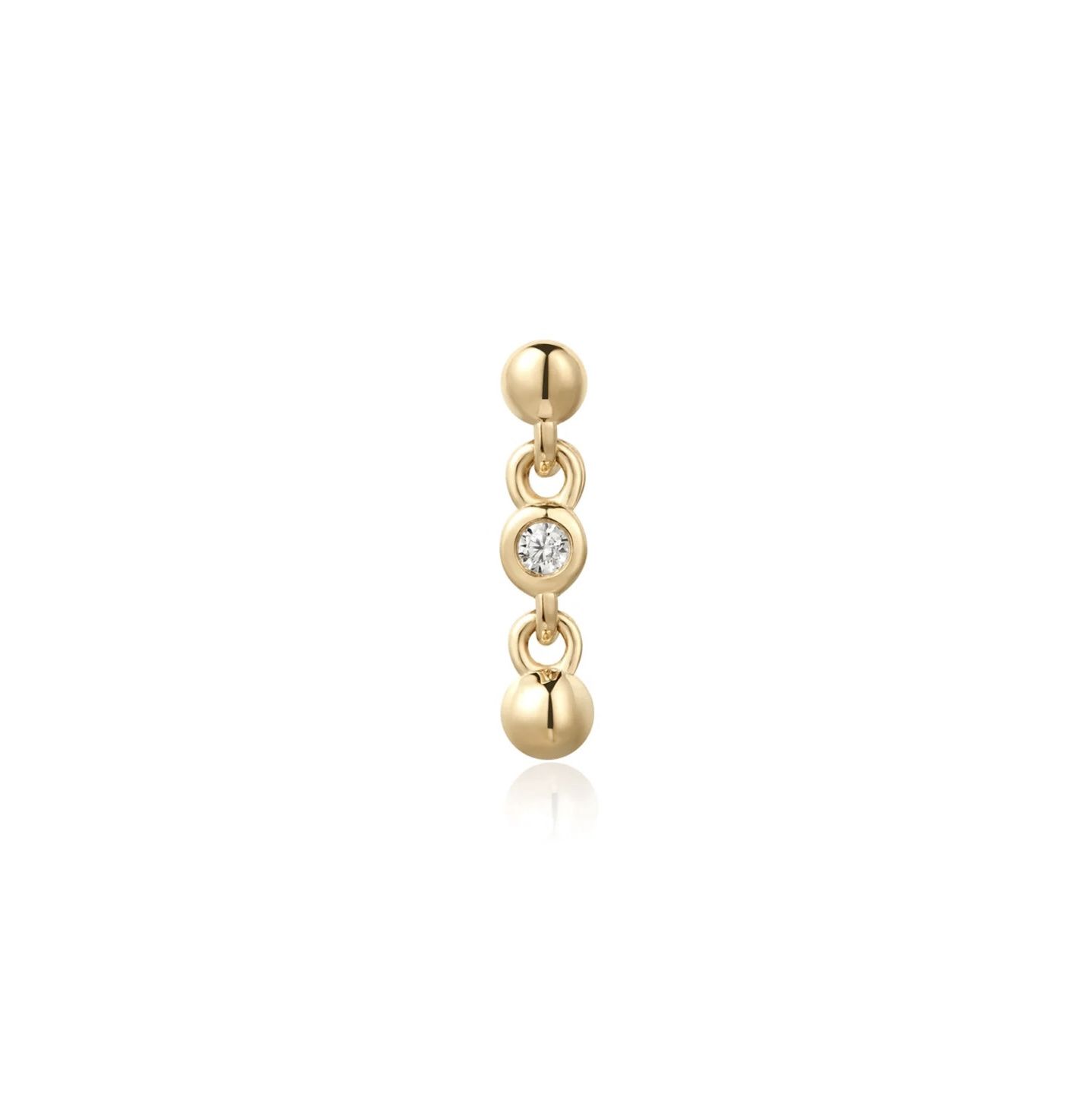 Midtown, Gold: 14k Yellow, Stone: Clear Cz