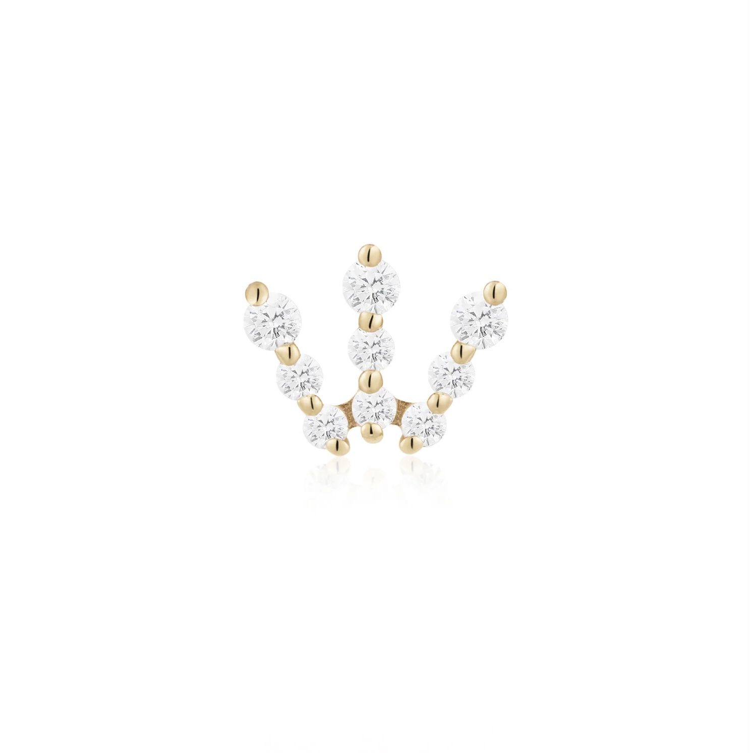 Snippet, Gold: 14k Yellow, Stone: Clear Cz
