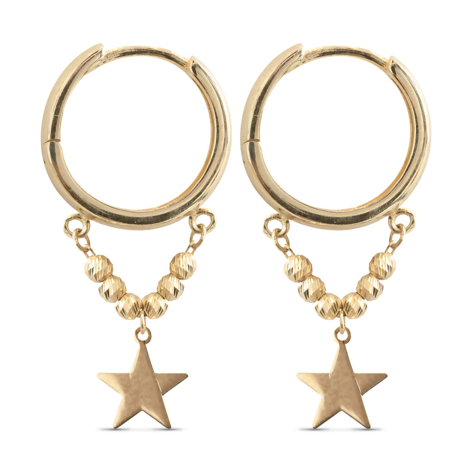 Comet Starburst Huggie Hoops