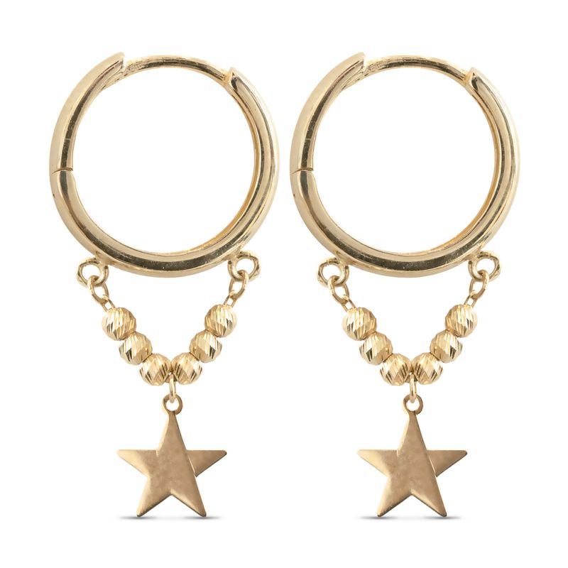 Comet Starburst Huggie Hoops
