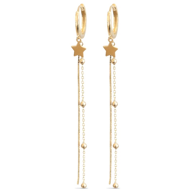 Starry Chain Huggie Hoops