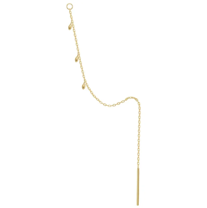 Dripping Marquise Gold Beads Threader