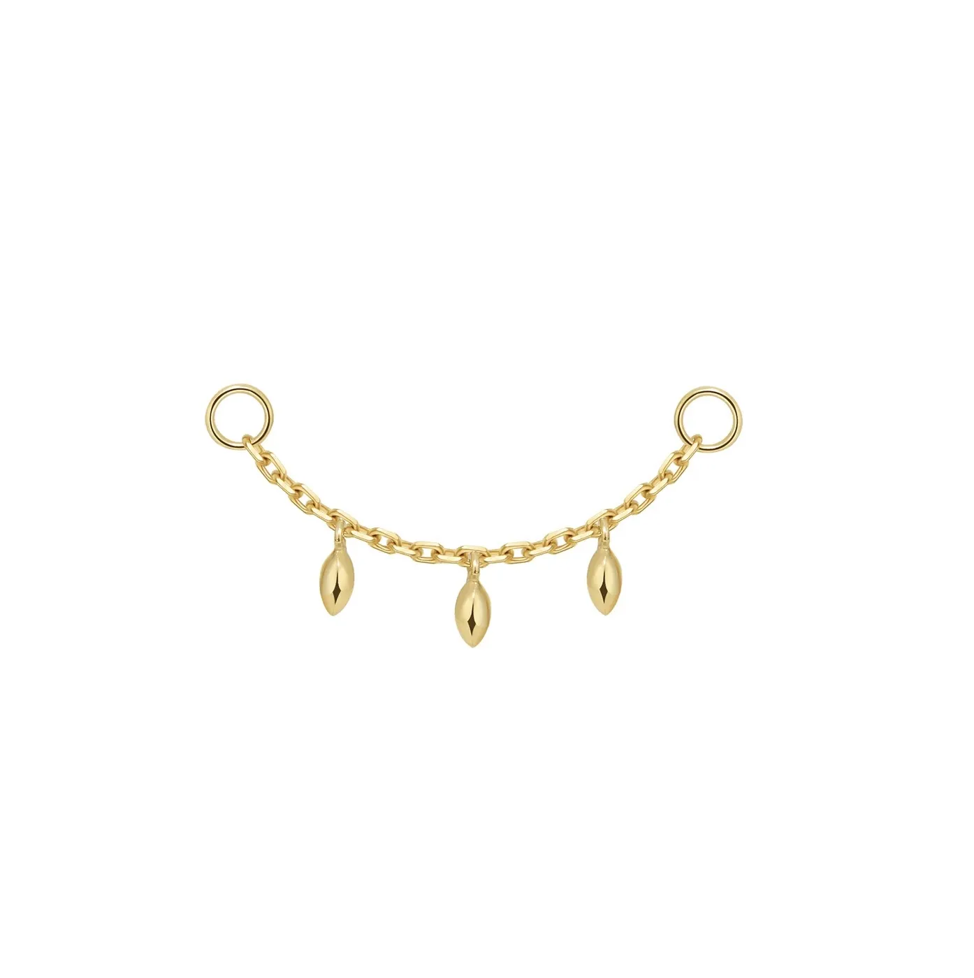 Dripping Marquise Gold Beads Chain