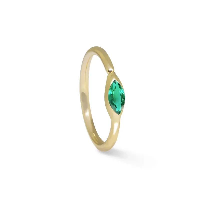 Emerald Marquise Seam Ring