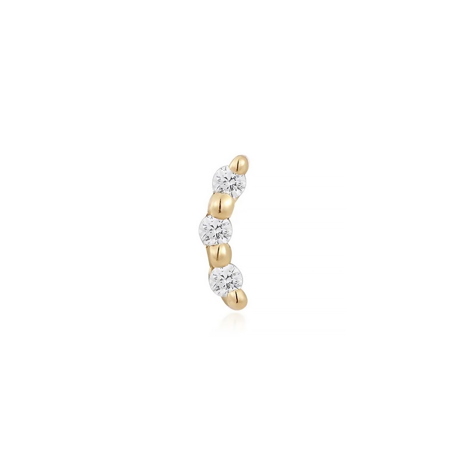 Bitsy, Gold: 14k Yellow, Type: Threadless, Stone: VS Diamond (H-G color)