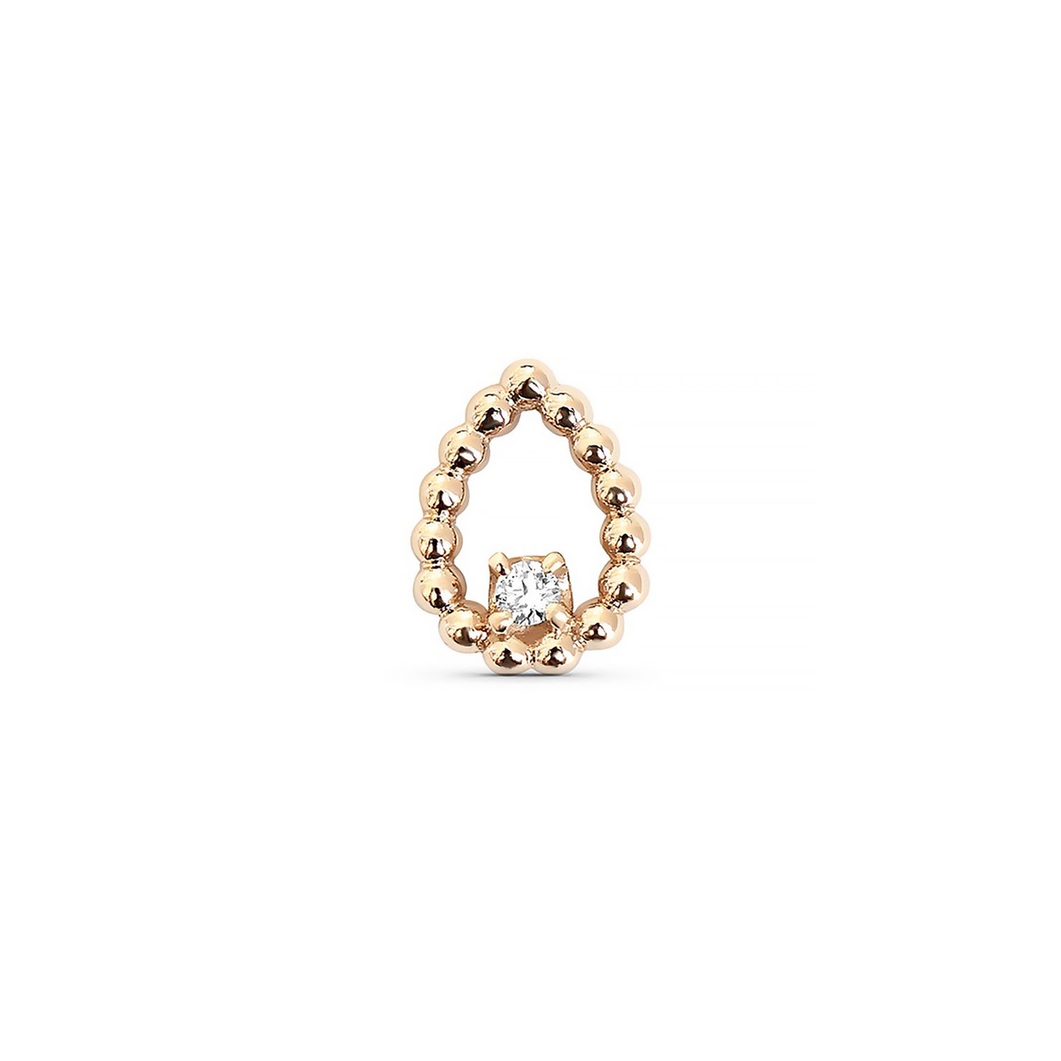 Sophie Tear, Size: 6x4mm - 1.25mm Gem, Gold: 14k Yellow, Stone: VS Diamond