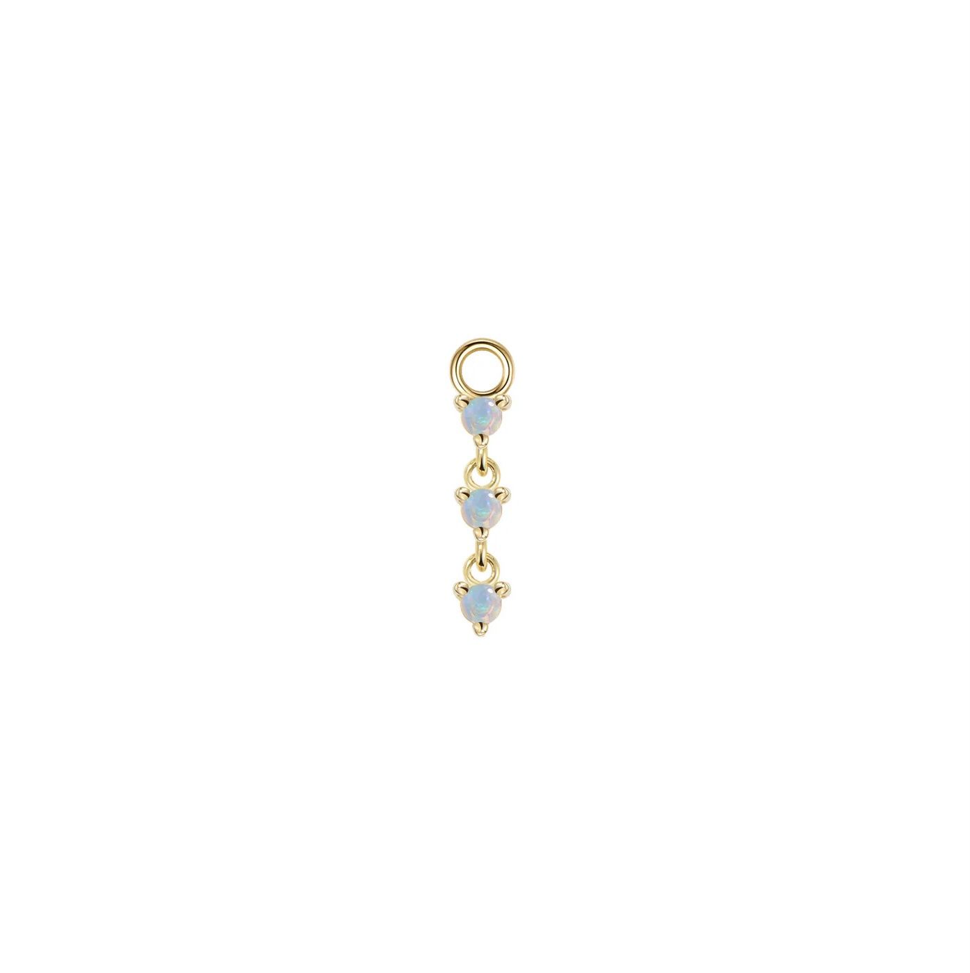 Penelope Prong Charm, Gold: 14k Yellow, Jump Ring: Fits 16g, Stone: Opal