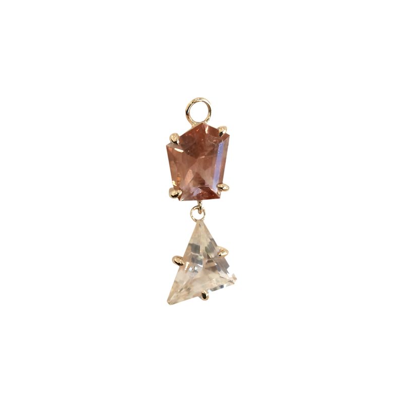 Freeform Sunstone Double Drop Charm