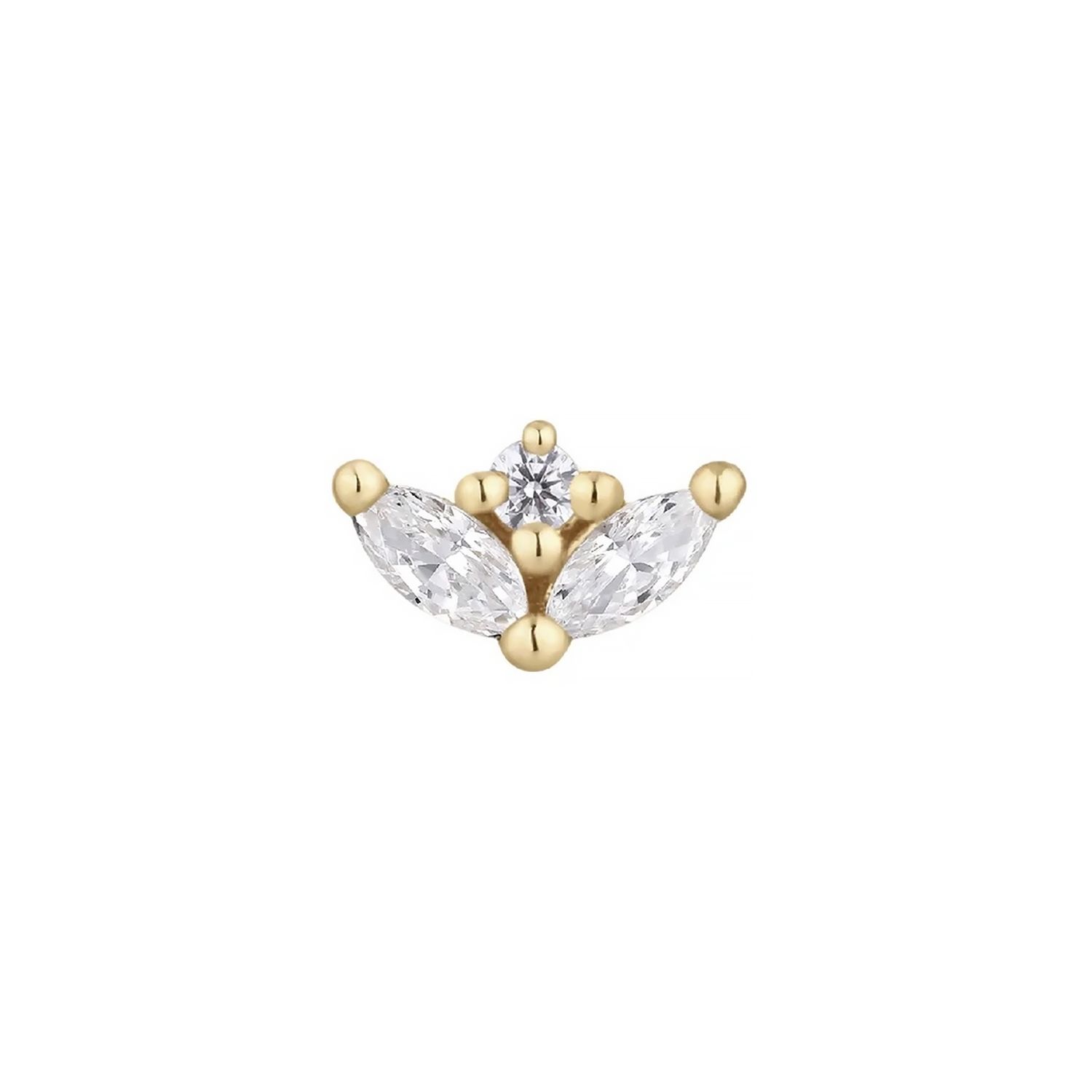 Pur, Gold: 14k Yellow, Stone: Clear Cz