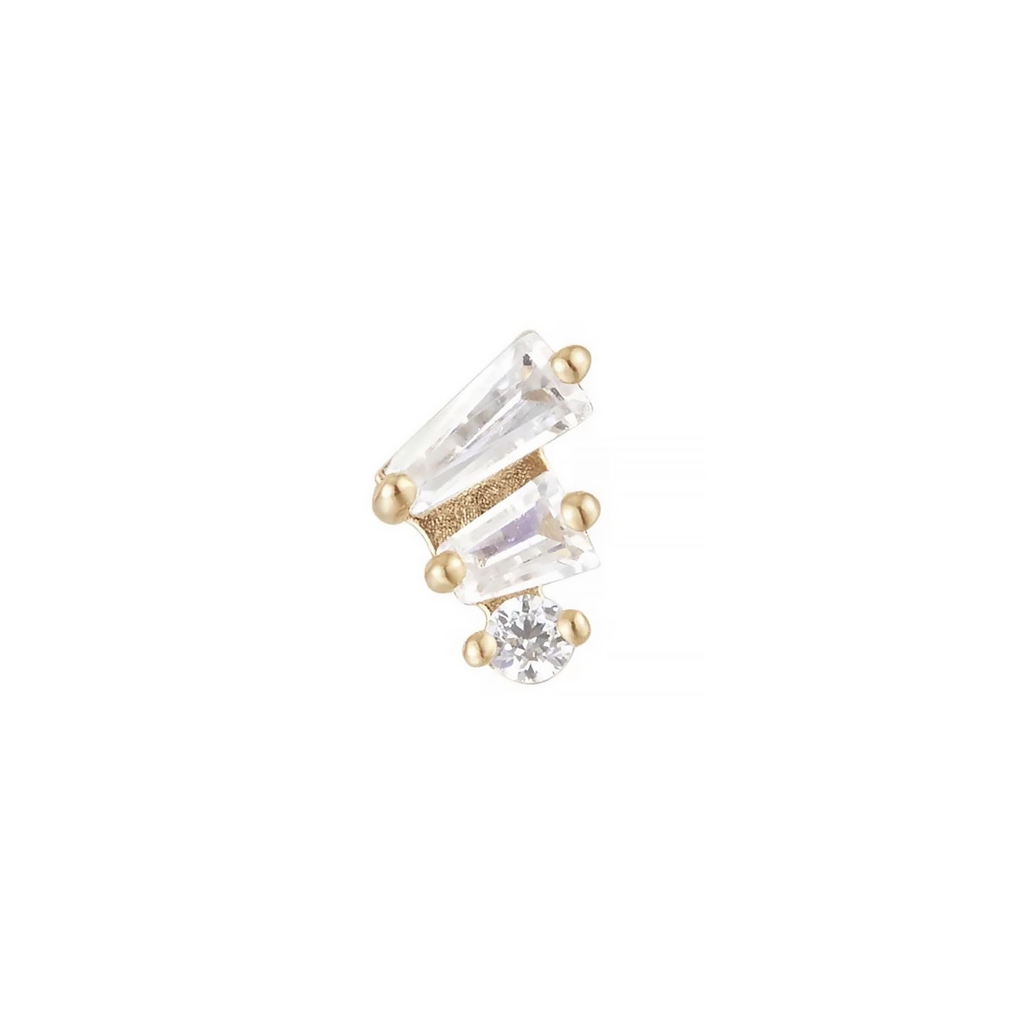 Sequence, Gold: 14k Yellow, Stone: Clear Cz