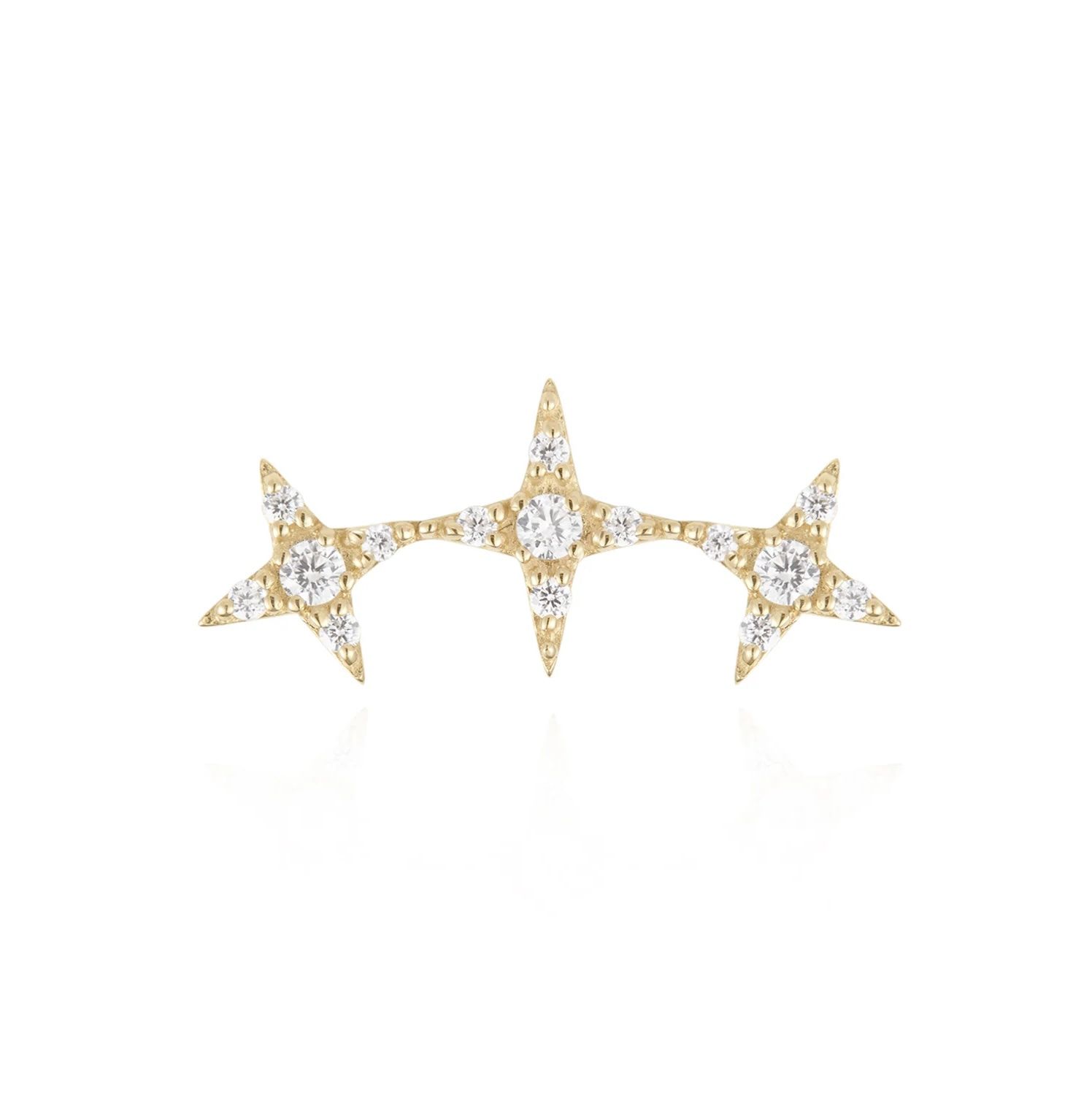 Jackpot, Gold: 14k Yellow, Stone: Clear Cz