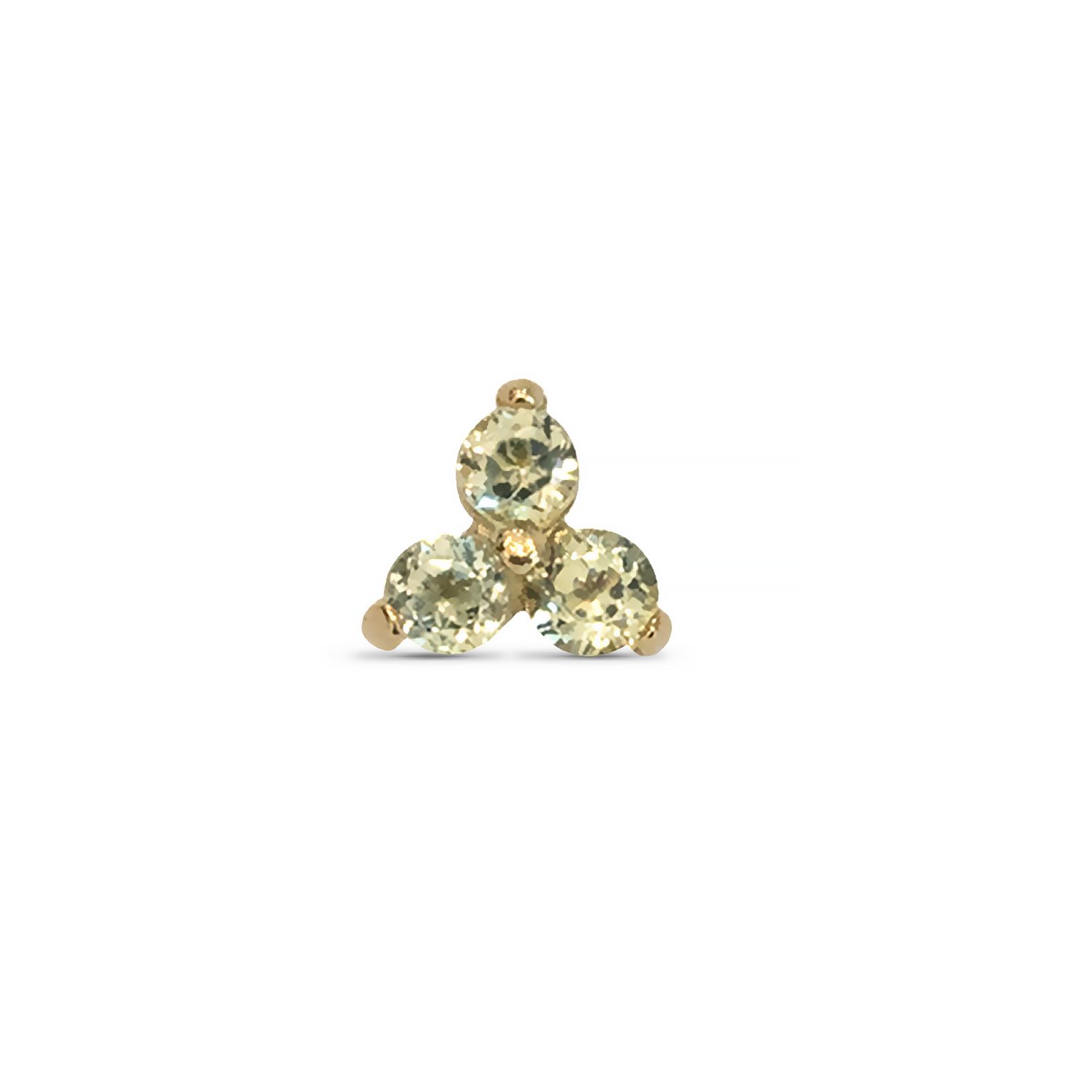 Trio End, Gold: 18k Yellow, Stone: Peridot