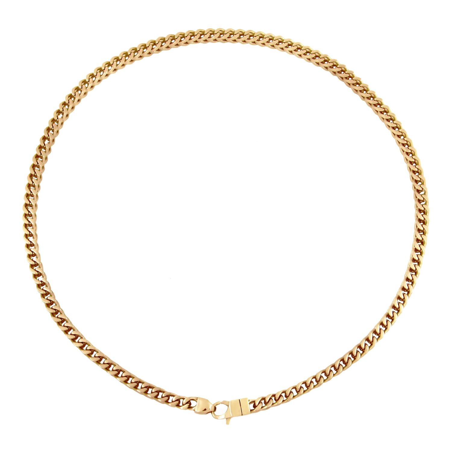 Franco Spinal Chain, Metal: 18k Gold Plated, Length: 20”