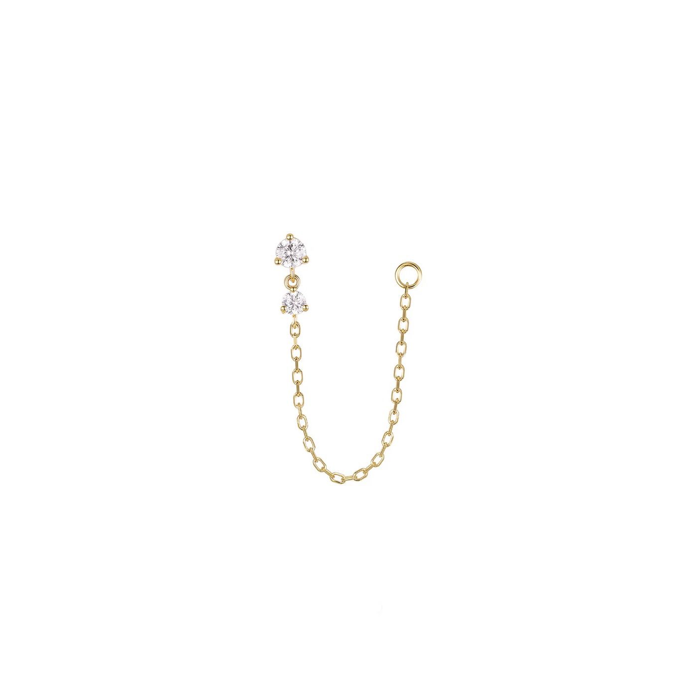 Spark, Gold: 14k Yellow, Stone: Cubic Zirconia