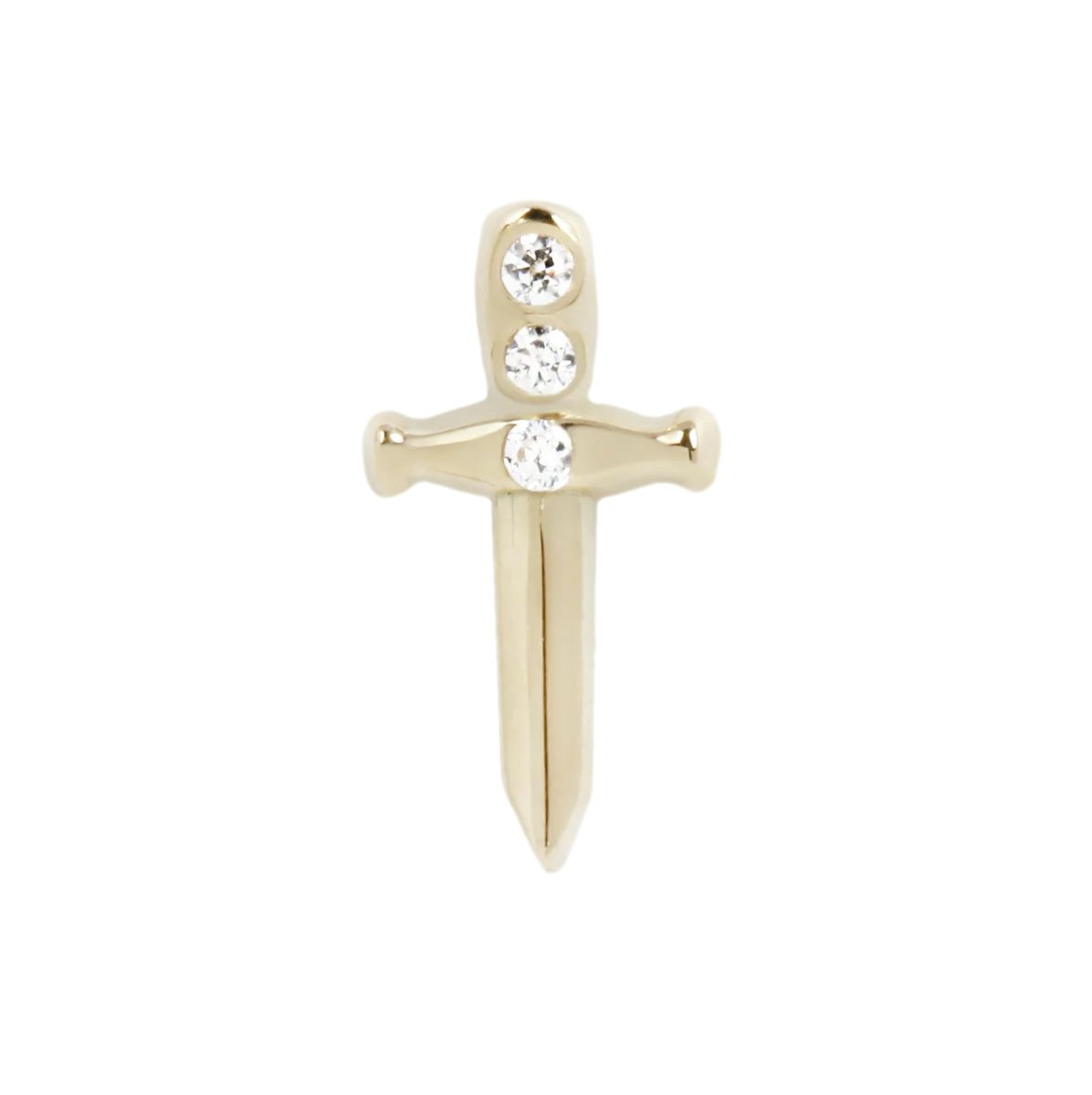 Choose Your Weapon, Gold: 14k Yellow, Stone: Diamonds, Type: Threadless