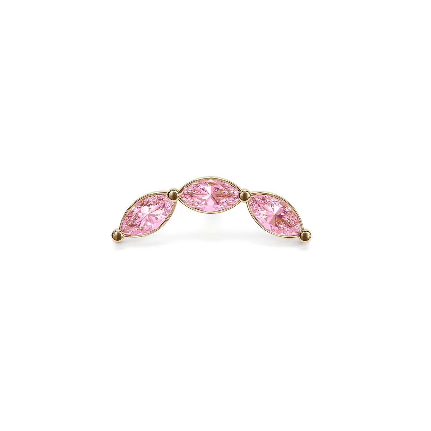 Trio Pink Tourmaline Curve