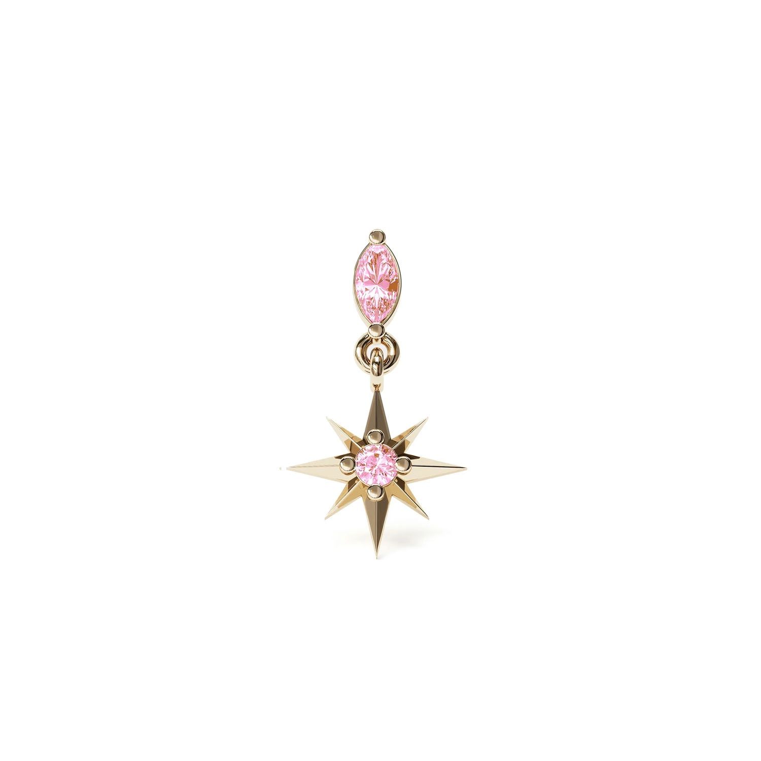 Starburst Pink Tourmaline Dangle