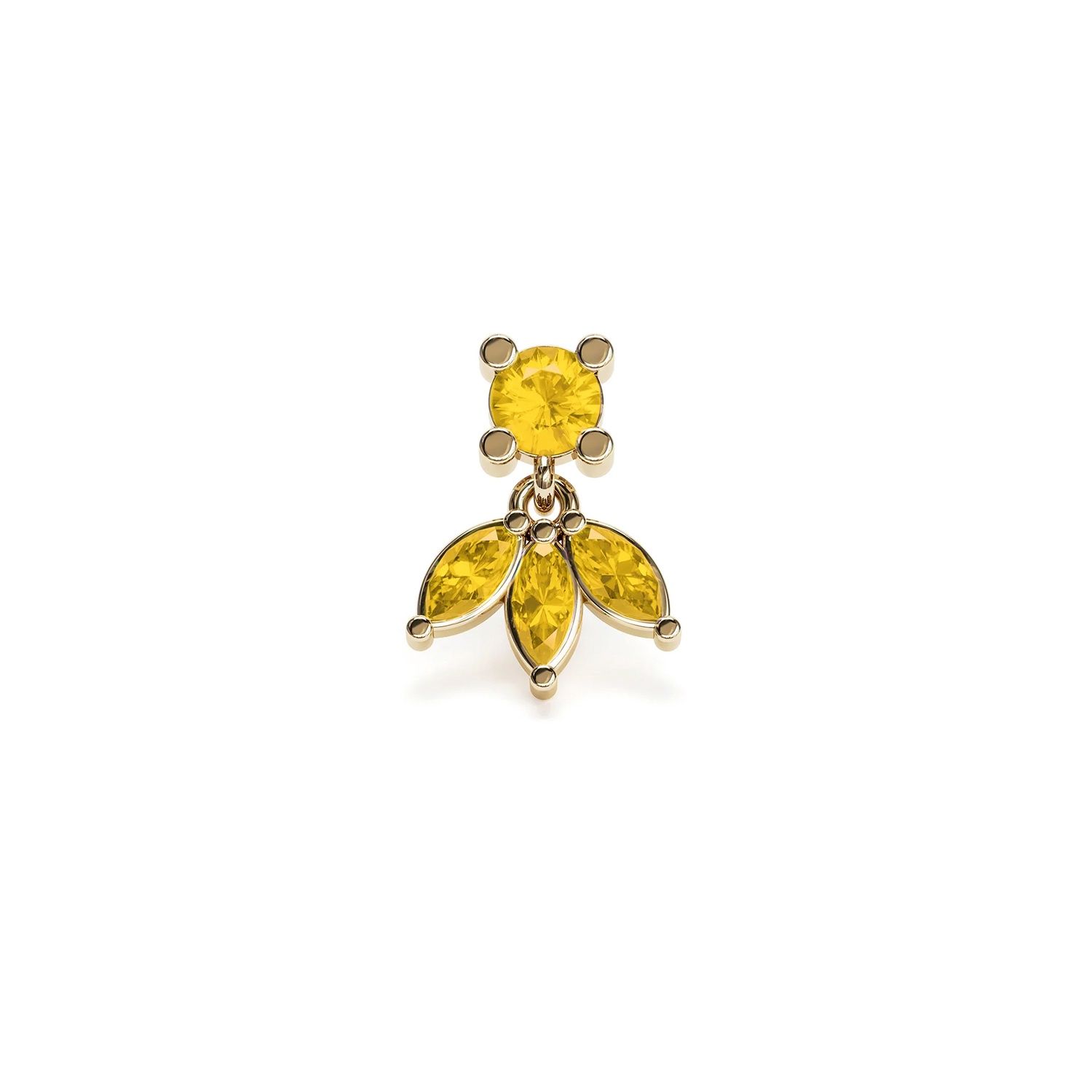 Lotus Dangle - Citrine