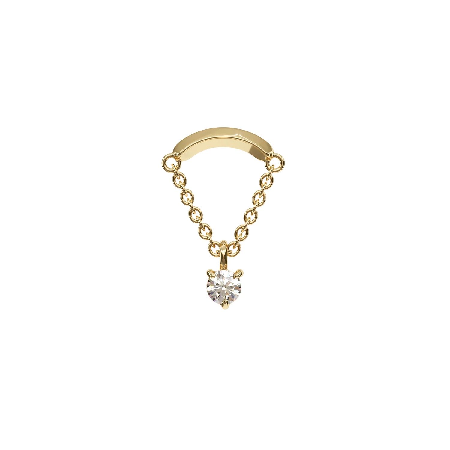 Diamond Drop Hidden Helix, Gold: 14k Yellow, Stone: Lab Grown Diamond