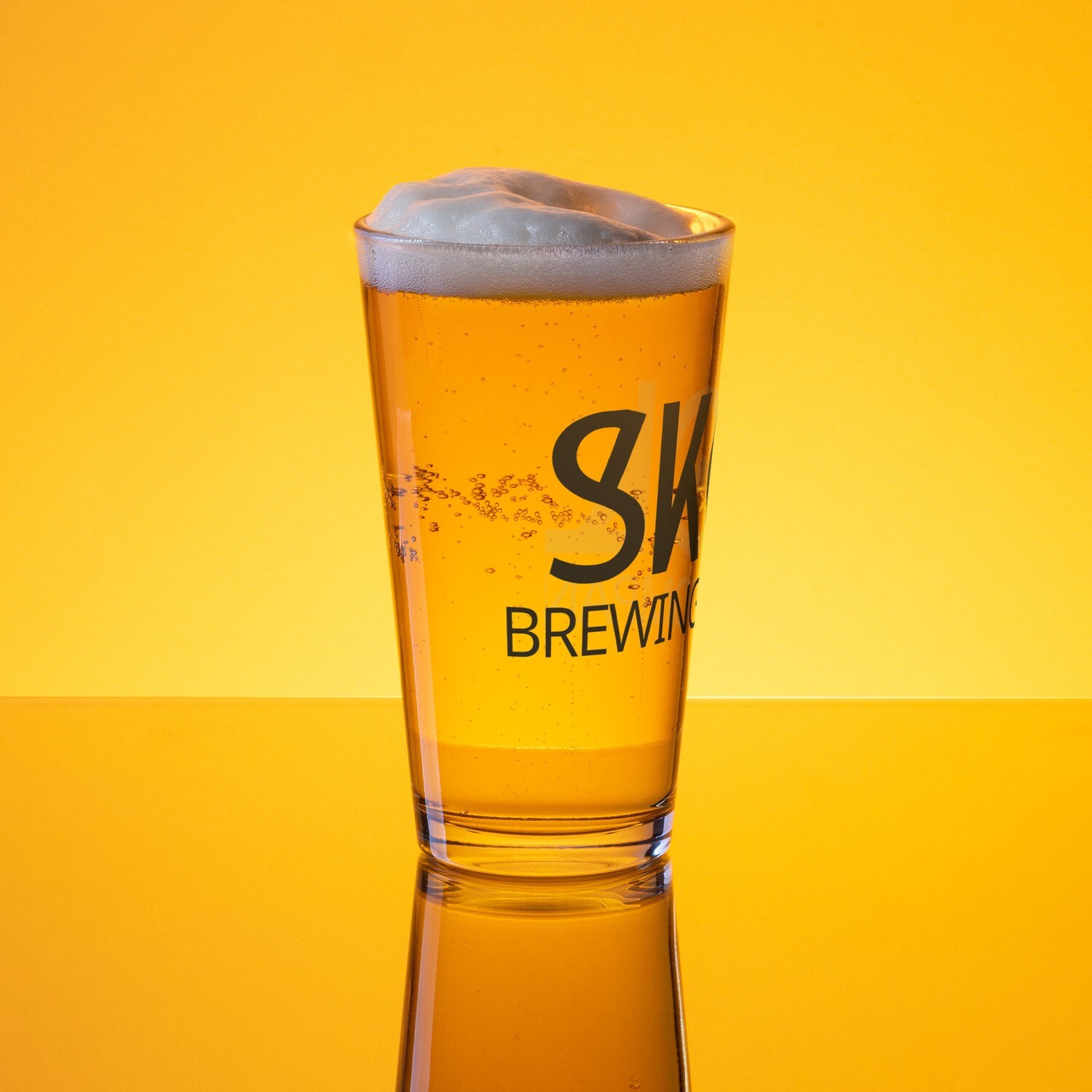 SKOL Shaker pint glass