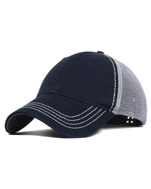 Fahrenheit Garment Washed Cotton Mesh Back Hat