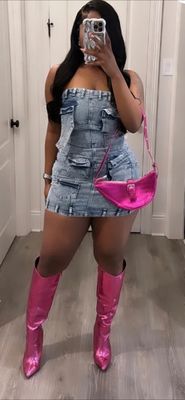 Denim Cargo Dress
