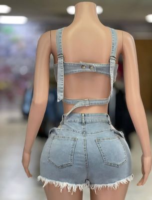 Denim Cross-over Set