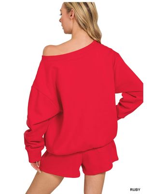 Off shoulder sweater set