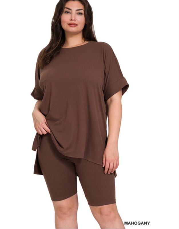 Basic Neck Everyday Chill Sets Plus