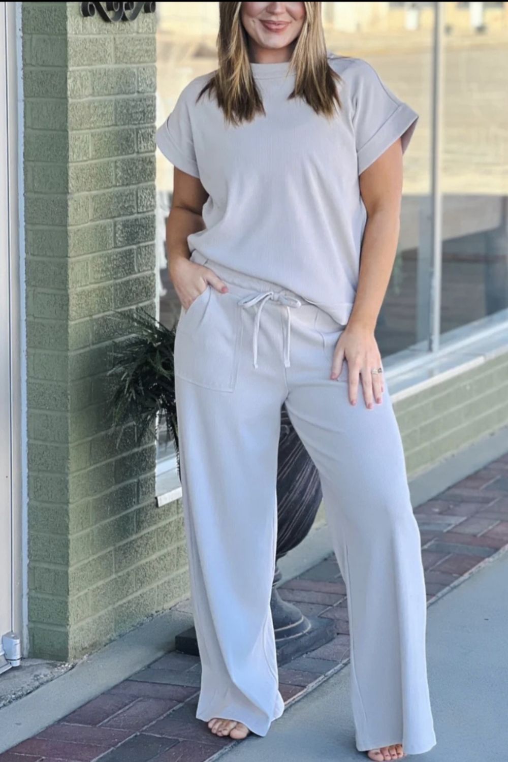 Tiffany Loungewear Set, Size: Small, color: Heather Grey