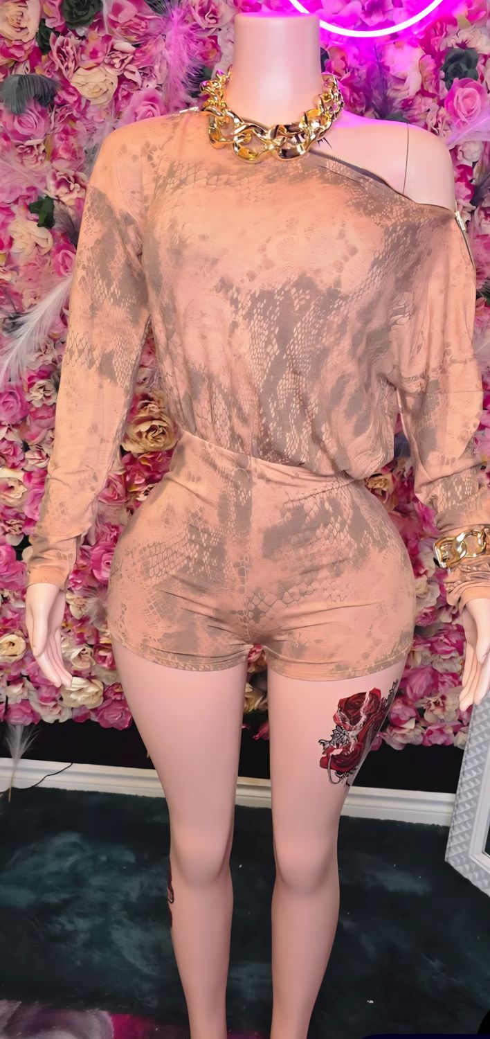 Snake-Skin Romper, Size: Small