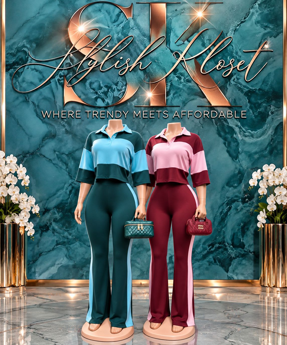 Fall Sporty-chic  Set, Size: Small, color: Maroon/light pink