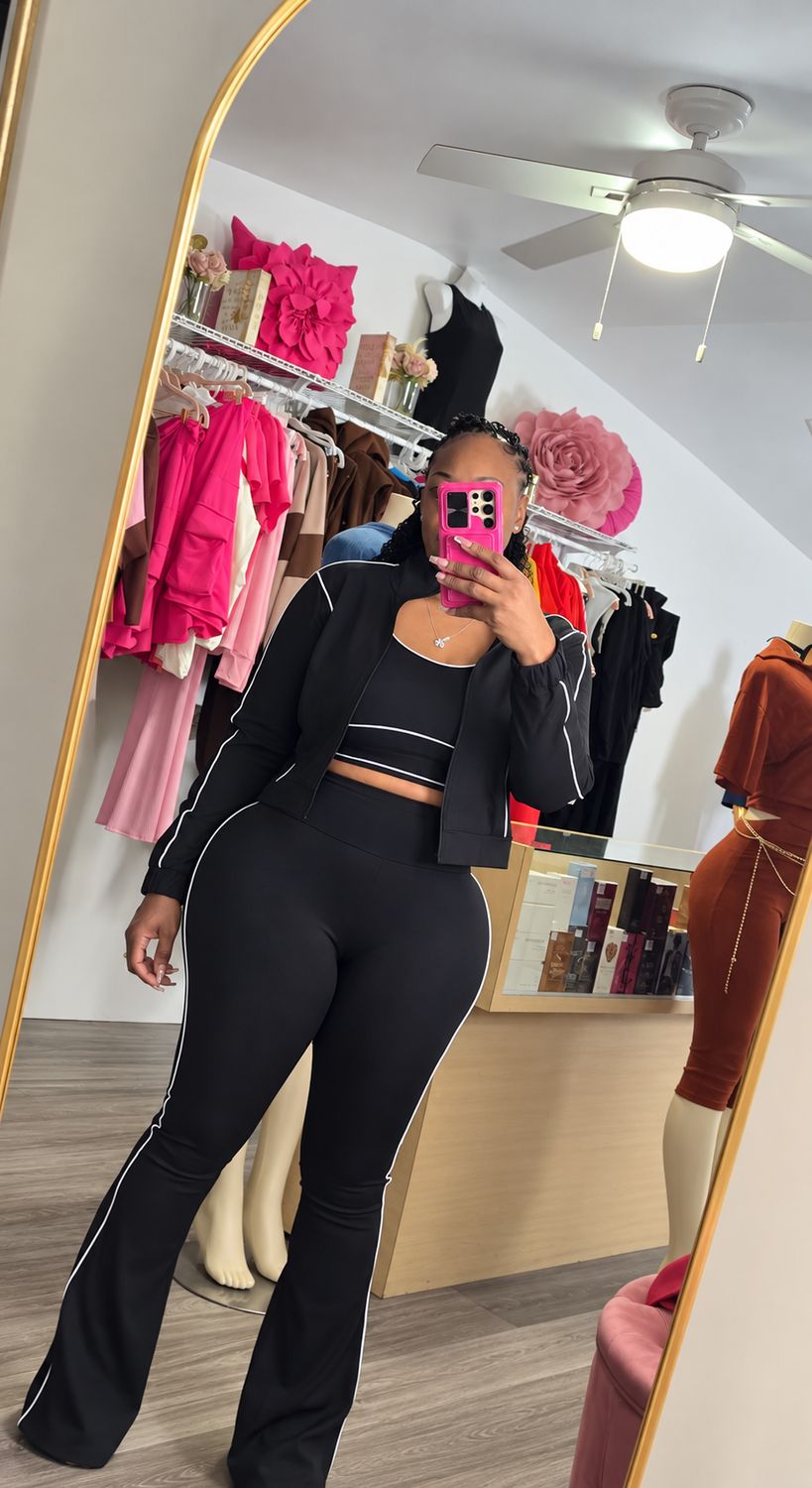 Dope Girl Biker Set (long), Size: Small, color: Black